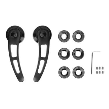 Imagem de Conjunto de Maçanetas de Porta Vintage para Carro, Alumínio de Boleto Preto 4 1/4 pol. Substituição de Maçanetas Externas Vintage, para Mustang, Olds, Nova, Torpino, Falcon, Hot