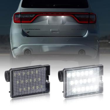 Imagem de kanuoc Pacote com 2 lâmpadas de LED para placa de licença, conjunto de luz traseira compatível com caminhonete Dodge Durango 2014-2018, 6000 K, branco