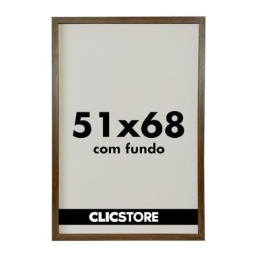 Imagem de Moldura Quadro 51x68cm para Quebra Cabeça Grow Puzzle 1000 peças Game Office Decoração Parede Sala Escritório sem Vidro (Tabaco)