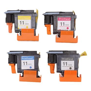 Imagem de SIXRUN Cabeça de impressora, acessórios de impressora, 4 peças de substituição de impressão magenta preta ciano amarelo para HP 100 110 111 500 510 800 813 850
