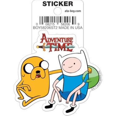 Imagem de Ata-Boy Adventure Time Finn and Jake Sitting Die Cut Adesivo de vinil de 7,6 cm