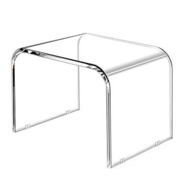 Imagem de Tmoicer Banquinho Infantil de 9'', de Acrílico Transparente, com Carga Forte de 250 Libras, Um Degrau para Quarto, Cozinha e Banheiro (Com Antiderrapante, 2 Peças)