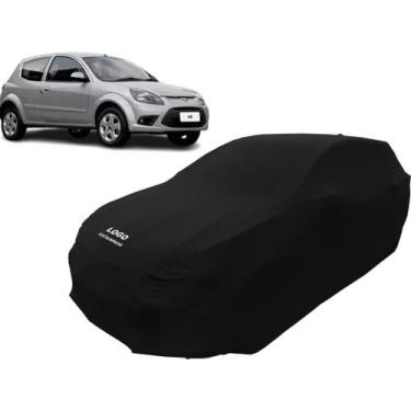 Imagem de Capa Carro Anti-Riscos Personalizada Com Logo Ford Ka Hatch - Mz, Pret