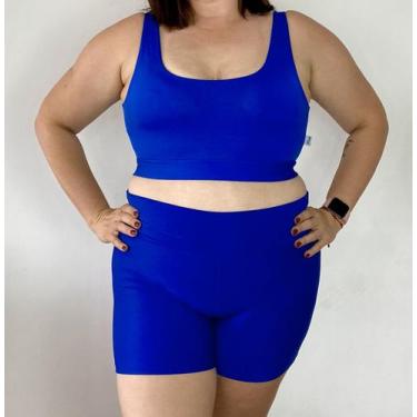 Imagem de Conjunto Plus Size Short e Top com Sustentação em Poliamida - Fit by P