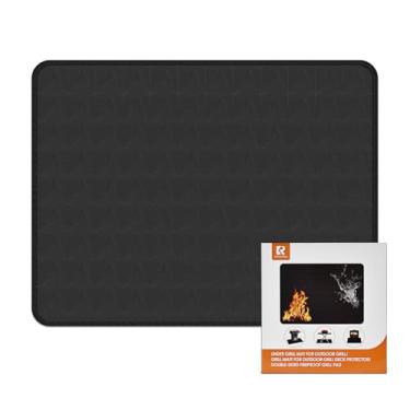 Imagem de Cook's Aid Tapete grande sob a grelha para churrasqueira externa, almofada dupla face à prova de fogo, tapete de lareira interna/lareira, protetor de churrasco à prova de óleo à prova d'água para