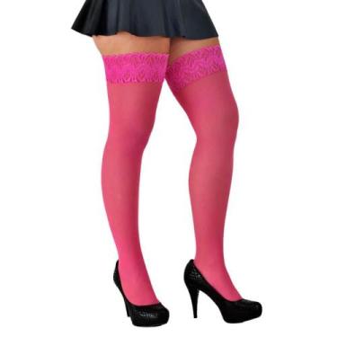 Imagem de Meia 7/8 Fio 40 Punho Rendado Perrutextil 013, Pink