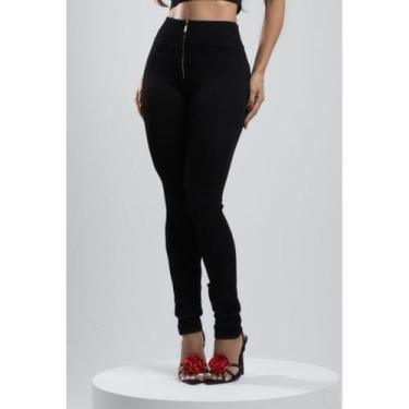 Imagem de Calça Skinny Feminina Tecido Canelado Malha Poliamida - Rio 40 Graus, 