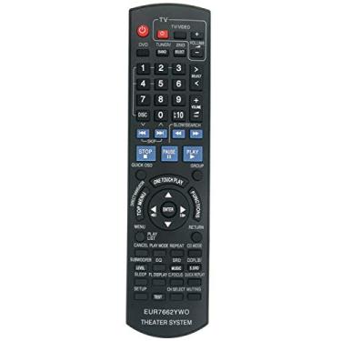 Imagem de AIDITIYMI Controle remoto de substituição EUR7662YW0 compatível com o sistema de som Panasonic DVD Home Theater SC-PT750 SA-PT750P SA-PT750PC SC-PT753 SA-PT753 SA-PT950P SA-PT950PC SC-PT950 SC-PT1050