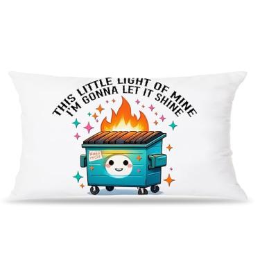 Imagem de FITIE Capas de almofada Dumpster Fire Mental Health 30,5 x 50,8 cm, dupla face, lixeira emocional, fogo, decorativa, lombar, decoração de escritório, conselheiro terapeuta, decoração de escritório