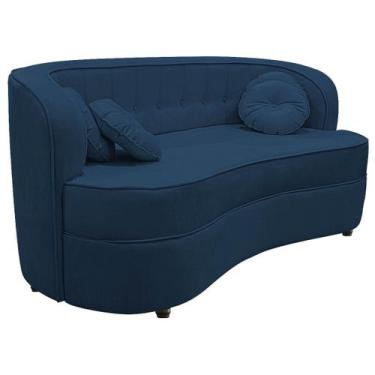 Imagem de Sofá Curvo 2 Lugares Orgânico Sala Recepção Escritório Decorativo Luxo