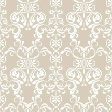 Imagem de Papel De Parede 3m Adesivo Lavável Ornamental Arabesco Nude Bege