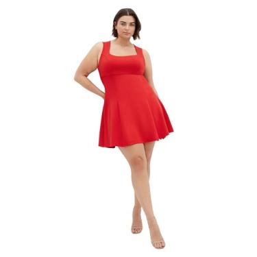 Imagem de City Chic Vestido feminino, Vermelho, 25 Plus Size