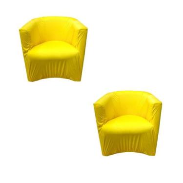Imagem de Kit Com 2 Capas Poltrona Ferradura - TATY CAPAS E CONFECÇÕES, Amarelo
