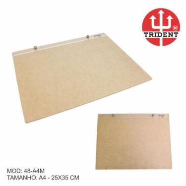 Imagem de Prancheta Trident A4 Portátil Madeira 48A4M desenho técnico