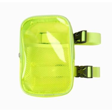 Imagem de Bolsa para coxas | Arnês de perna | Bolsa de cintura | Bolsa de carnaval colorida transparente para caminhadas e viagens | Pochete com alças ajustáveis e fivelas | Design conversível 4 em 1 |