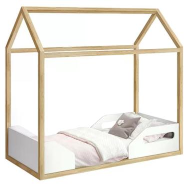 Imagem de Mini Cama Montessoriano Zoe - Reller Móveis Branco/Natural