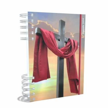 Imagem de Agenda Gospel Cristã 2024 Datada - Cruz Manto -  A5 2024 - Um Versícul