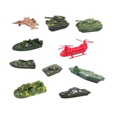 Imagem de Generic Kit de navios de guerra de modelos 10x, conjunto de jogos de navios navais, kit de brinquedos modelo, modelo de presente de helicóptero,