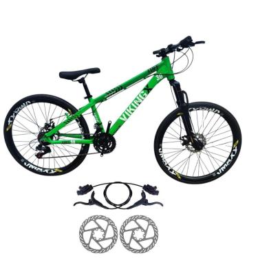 Imagem de Bicicleta 26 VikingX Tuff30 21v Freeride Freios Hidraulicos Comuns Pneu Slick Fino Preto1.50-Unissex