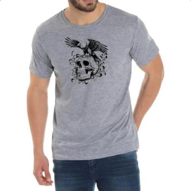 Imagem de Camiseta Cinza Aguia Pousada na Caveira - Alearts, GG
