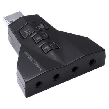 Imagem de Adaptador placa de som usb 4 portas p2 - compativel com ps3 - a4pusbm 