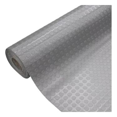 Imagem de Piso Antiderrapante Cinza Tapete Borracha Moeda 40cm X 1,30m