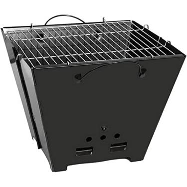 Imagem de Churrasqueira ao ar livre churrasqueira a carvão portátil dobrável churrasqueira a carvão churrasqueira ao ar livre churrasqueira forno de acampamento piquenique fogão de churrasco utensílios de