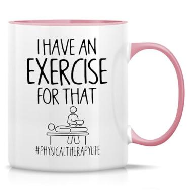 Imagem de Retreez Caneca engraçada PT fisioterapia presente terapeuta exercício fisioterapeuta graduação obrigado 325 ml caneca de café cerâmica - presente de aniversário inspirador - Caneca branca com alça