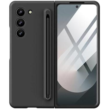 Imagem de Capa protetora à prova de choque para Samsung Galaxy Z Fold 6 com caneta S Pen e protetor de tela integrado, compatível com carregamento sem fio MagSafe, capa protetora à prova de choque para Samsung