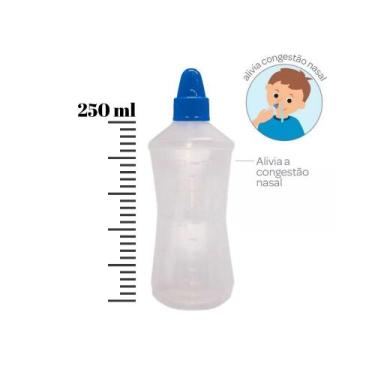 Imagem de Garrafinha Lavagem Nasal Adulto e Infantil 250ml Com Cânula - Ecommerc