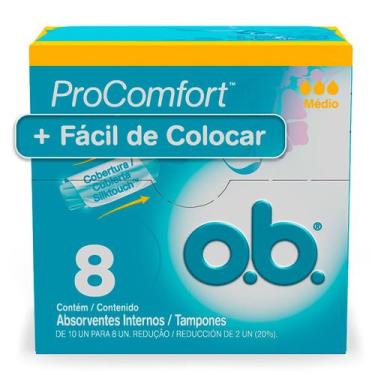 Imagem de Absorvente O.B Pro Comfort Médio Com 8 Unidades - OB, 8 Unidades