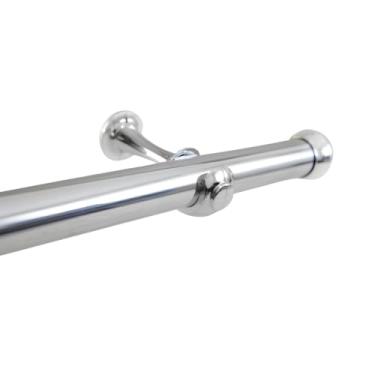 Imagem de Kit Varão P/Cortinas 2.00 Metros 28mm(CROMADO)