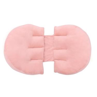 Imagem de Travesseiro Ajustável para Gestante, Tecido Aveludado (Rose)