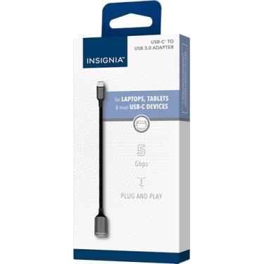 Imagem de Insignia Adaptador USB-C para USB-A, transferência de dados de alta velocidade, adaptador USB-C para USB 3.0 fêmea para MacBook, iPad Pro, Samsung Notebook 9, Dell XPS e mais dispositivos Andriod tipo