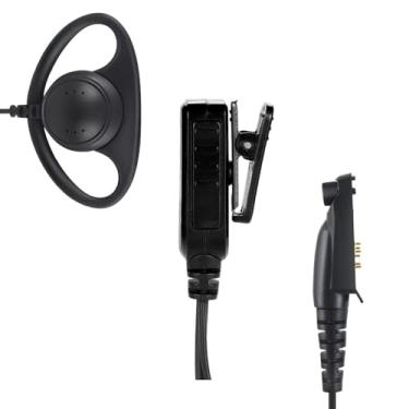 Imagem de Fone de ouvido Walkie Talkie em forma de D para Motorola Ailunce dmr Ham Radio ha1g hd1 hd-1 gp328plus ex500 para Retivise nr30 rt29 rt29d rb47 rt89 rb23 rt68, com microfone PTT