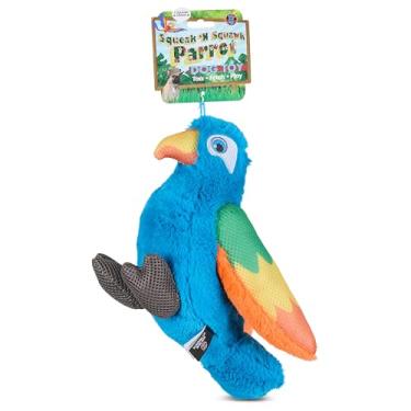 Imagem de Bow Wow Brinquedo de pelúcia para cães Fantasy Creature – Dino ou dragão que rangem e enrugam – jogar, buscar e brincar – macio e durável – as cores podem variar