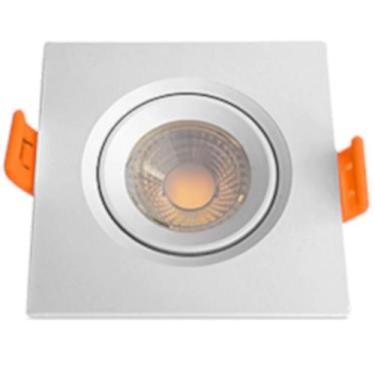 Imagem de Luminária Superled Spot Quadrado Branco 5 Watts 4000K - 05602A - OUROL