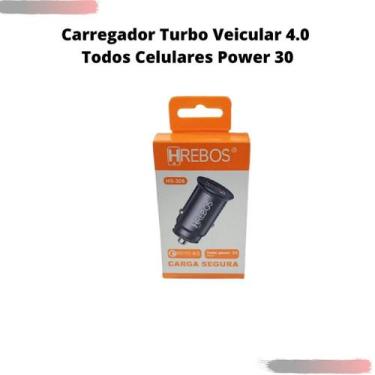 Imagem de Carregador Veicular Turbo P/Carro e Caminhão 4.0  Use USB V8,tipo C, C