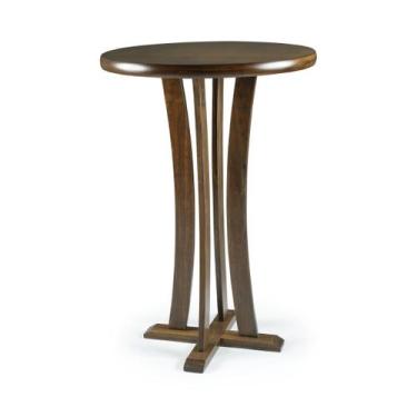 Imagem de Bistrô Redonda em Madeira Maciça Mv Outlet, Castanho