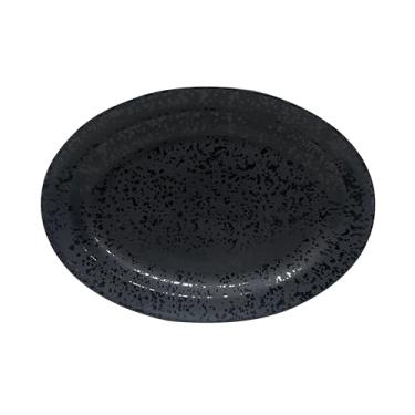 Imagem de Prato oval Lamenbati em melamina P30,5xL21,7cm preto