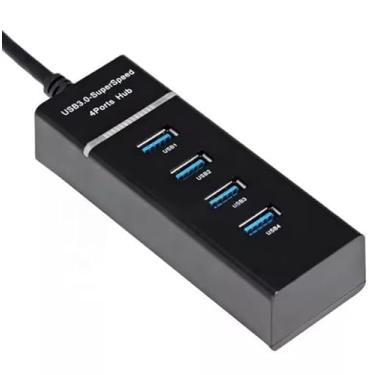 Imagem de Hub USB 3.0 e 2.0 Extensor 4 Portas High Speed – Alta Velocidade, Compatível com USB 2.0/1.1, Design Compacto e Portátil, extensão USB 5Gbps para Notebook, Teclado, Mouse, HD, Pen Drive e Impressora