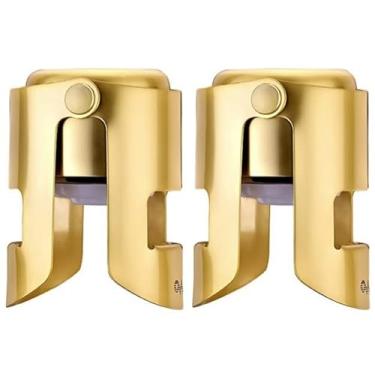 Imagem de OWO Rolha de champanhe, seladora de garrafa de aço inoxidável para vinho espumante, protetor de retenção de bolhas à prova de vazamento superior, sem borda afiada, sem derramamento, protetor de