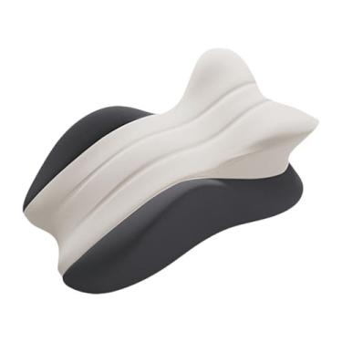 Imagem de Ioensy Travesseiro de cunha para cama, almofada para dormir, almofada de massagem versátil e de alta resiliência para dormitório de escritório, Cinza Escuro Cinza Claro