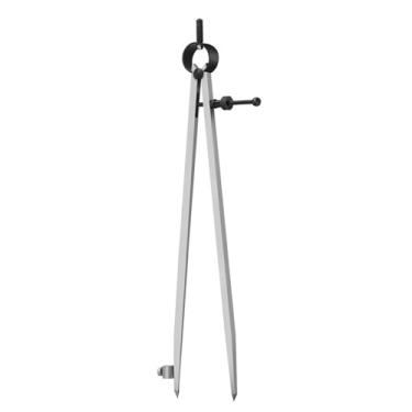 Imagem de Bússola profissional de 30,5 cm, divisor de asa de mola, 0,7 cm de espessura, com suporte de lápis, ferramenta de escriba de trabalho de couro de metal, bússola de carpinteiro para marcenaria, para