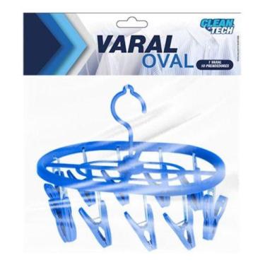 Imagem de Varal Clean Tech Oval De Teto Cor Azul