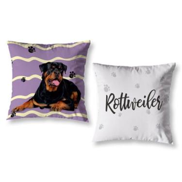 Imagem de Kit 2 Almofadas Pet Cachorros Cheias 40cm x 40cm Decorativas Estampada