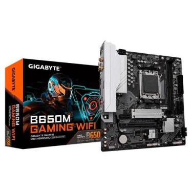 Imagem de Placa-Mãe Gigabyte B650M Gaming Rev.1.0, AMD AM5, mATX, DDR5, RGB, WiF