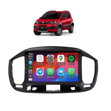 Imagem de Kit Multimidia Uno 2015 / 2021 Attractive Way Evo 9 Pol Carplay AndroidAuto USB BT FM - Roadstar 908BR