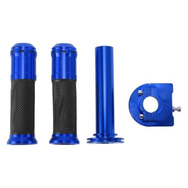 Imagem de A ABSOPRO Kit de capas de guidão de liga de alumínio antiderrapante para motocicleta, scooter, bicicleta, quadriciclo, azul, 1 conjunto