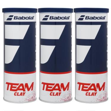 Imagem de Bola de Tênis Babolat Team Clay Tubo em Lata com 3 Bolas Pack com 03 Tubos
